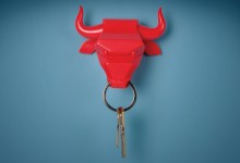 GAMAGO Bull Nose Magnetic Key Holder, Red