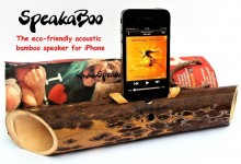 Acoustic bamboo speaker amplifier for iPhone 4/4s
