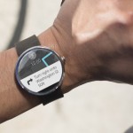 Moto 360 smartwatch on hand