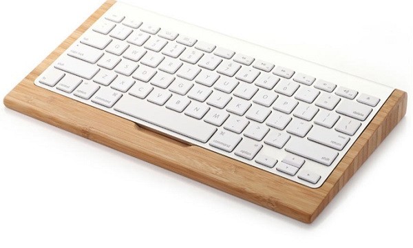 SAMDi iMac Keyboard Stand, Wood Craft Bluetooth Wireless Keyboard Holder Stents Stand for iMac, Mac Pro Desktop Computer
